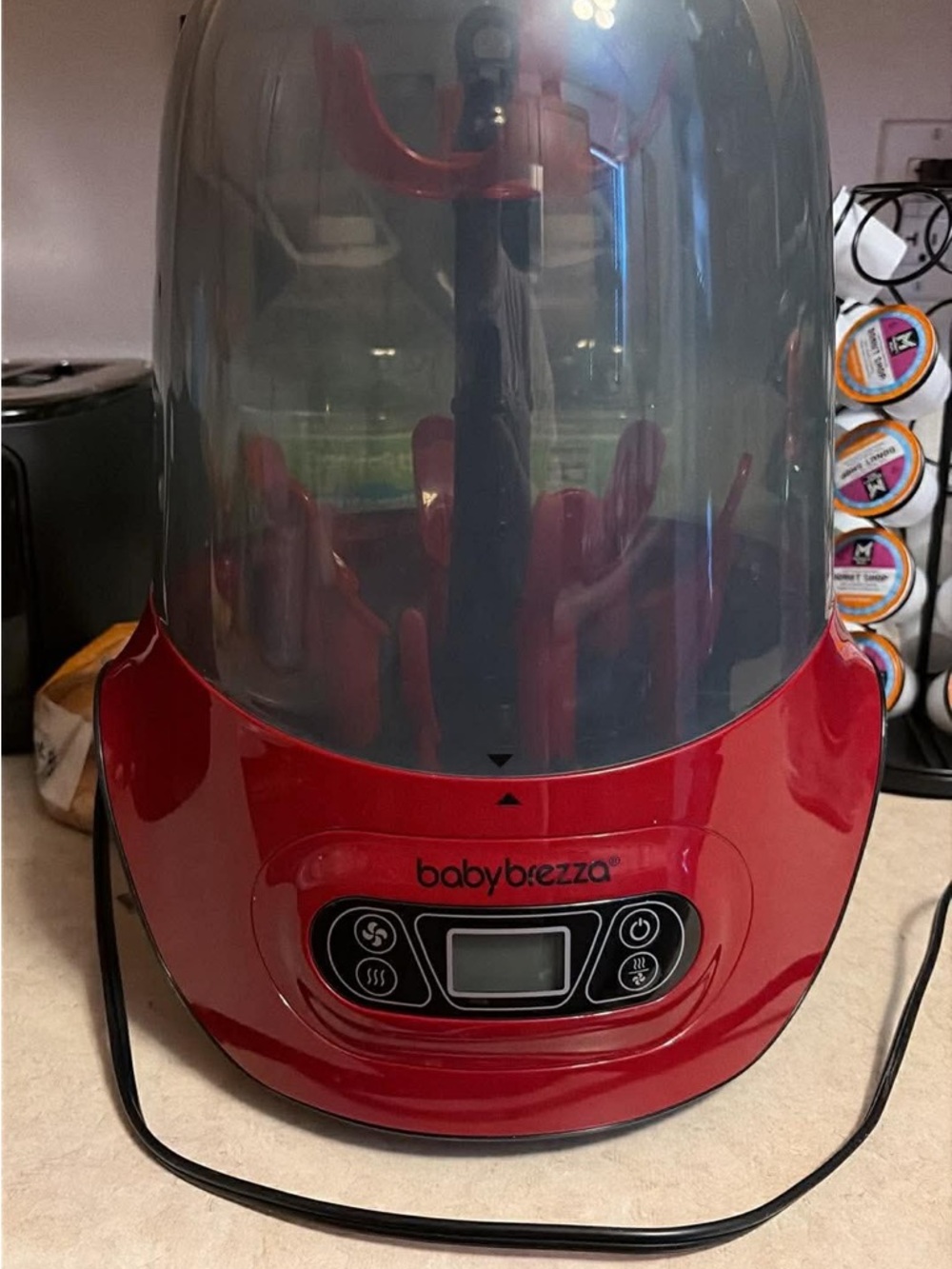 babybrezza Red Baby Bottle Sterilizer and Dryer